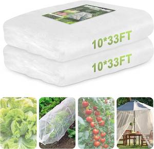 lot 3231 image: RIFNY Garden Netting, 2 Pack 10x33Ft Ultra Fine Mesh Netting Pest Barrier Protection Bird Mosquito Net Plants Cover for Vegetables Fruits Flowers Crops Greenhouse Row Cover Raised Bed Patio