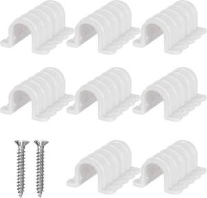 lot 3339 image: HINZIC 40Pcs Conduit Pipe Strap Clamps 20mm  80Pcs Stainless Steel Screws, PVC Plastic Pipe Cilps Non-metallic Conduit Pipe Conduit clamps U-shape Pipe Clamps