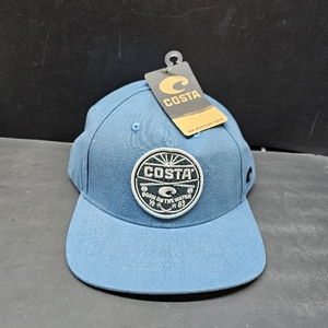 lot 3446 image: Costa Del Mar Isla Flat Brim Snapback Hat