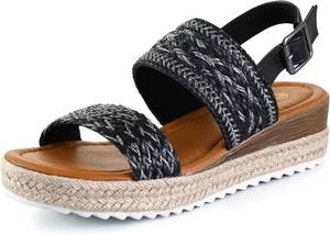 lot 3447 image: COASIS Womens Open Toe Platform Espadrilles Wedge Sandals with Ankle Strap Summer Casual Sandals Size 10