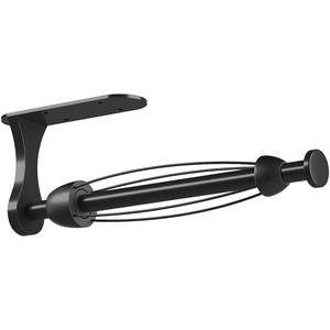 lot 3303 image: Paper Towel Holder Under Cabinet, One-Handed Tear, Wall Mount, Adhesive, Black, Paper Roll Holder with Ratchet Mechanism for Kitchen Bathroom Farmhouse Essentials Decor Accessories