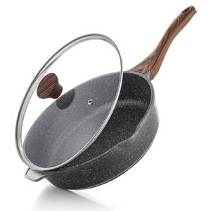 lot 3314 image: SENSARTE Nonstick Deep Frying Pan Skillet, 11-inch Saute Pan with Lid, Stay-cool Handle, Chef Pan Healthy Stone Cookware Cooking Pan, Induction Compatible
