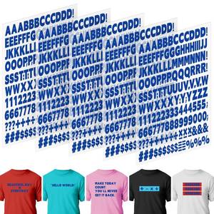 lot 3347 image: 5 Sheets 830 Pieces Iron on Letters and Numbers for Clothing, 1 Inch Iron on Vinyl Letters with A-Z Heat Transfer Letters 0-9 Iron on Numbers PU Alphabet Stickers for T-Shirt Printing DIY Craft, Blue