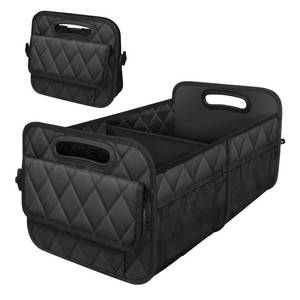 lot 3368 image: Deosk Car Trunk Organizer for SUV, Car Organizers and Storage with Reinforced Handles, Car Accessories for WomenMen 50LWaterproof Polyester Trunk Organizer, Black