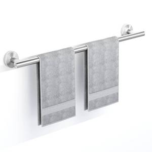 lot 3377 image: Brushed Nickel Towel Bar, 18 Inch Towel Racks for Bathroom Wall Mounted, SUS304 Stainless Steel Bathroom Towel Holder, Total Length 20.4 Inch Towel Bars