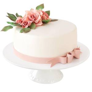 lot 3415 image: BPFY White Porcelain Cake Stand 10 Inch, Round Dessert Stand, Display Cupcake Stand for Party, Weddings, Birthday, Baby Shower