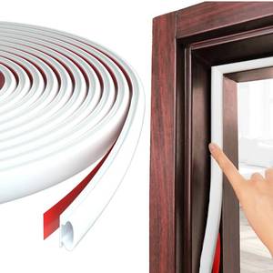 lot 3435 image: ESUFEIR 26Feet Door Weather Stripping Door Seal Strip,Self-Adhesive Rubber Door Insulation Weather Strip for Windows and Doors Soundproofing,Weatherstripping for Doors Frame Gap Blocker(White)
