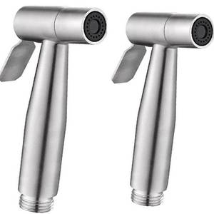 lot 3459 image: 2 Pieces Bidet Toilet Sprayer Head Stainless Steel Handheld Sprayer for Cloth Diaper, Bathroom, Kitchen and Toilet Cleaning