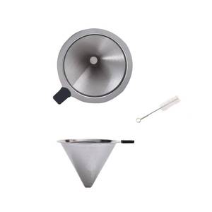 lot 3473 image: Double Mesh Pour Over Coffee Filter Set - 600800 Mesh Reusable Stainless Steel Coffee Filter with Detachable Handle, Easy Clean, 2-in-1 for DripCold BrewEspresso,Fits Most V60Chemex Brewers