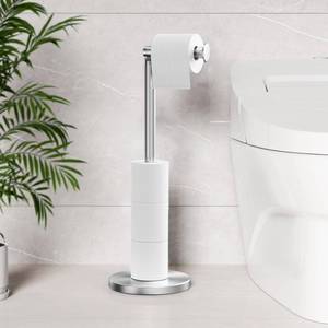 lot 3475 image: Cesun Extra Weighted Base Toilet Paper Holder Stand - SUS304 Rust Proof Free Standing Tissue Roll Holder for 4 Rolls, No Tipping, No Slipping, Sliver