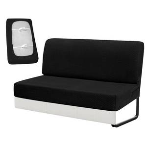 lot 3503 image: YUJIASH RV Couch Covers for Sofa Bed,2-Piece Backrest and Seat Slip Covers,for Jackknife Sofa,rv Furniture Cover(Black)