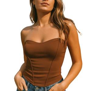 lot 3516 image: GKOKG Y2K Overbust Corset Top  Adjustable Zipper & Fishbone Boning  Clubwear Dates Lingerie L