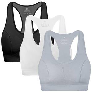 lot 3561 image: Women Racerback Sports Bras - High Impact Workout Gym Activewear Bra L