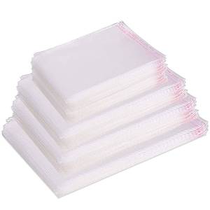 lot 3565 image: Clear Plastic Bags, 4 Mixed Sizes Resealable Cello Bags Recloseable Cellophane Bag Self Adhesive Cellophane Treat Bag for Cookies(3.5X6.3, 4X7, 5.1X7,6.7X9.8)
