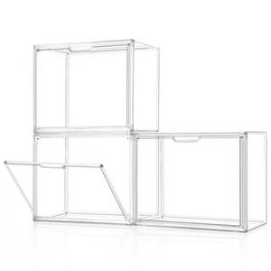 lot 3576 image: starogegc 3Pack Clear Plastic Handbag Storage Organizer for Closet, Acrylic Display Case for Handbag and Purse, Purse Organizer for Closet with Magnetic Door for Book, Toys, Hat