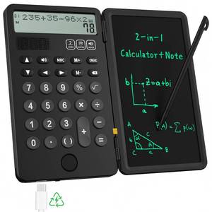 lot 3585 image: Talking Calculators Desktop Rechargeable for School ROATEE Desk Calculator with Notepad 2-Line Display Office Desk Accessories School Supplies College Kids Calculators for Student Simple Big Button