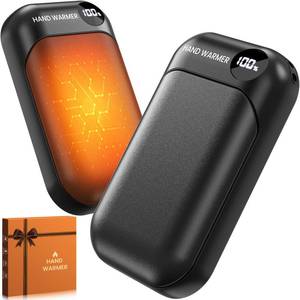 lot 3587 image: Hand Warmers Rechargeable 2 Pack, 4-Levels 104°F to 131°F Electric Hand Warmers with 6000mAh Battery, UL Certified Safe, Portable Pocket Hand Warmer for Women Men Kids, Fishing, Hunting, Golf,Camping
