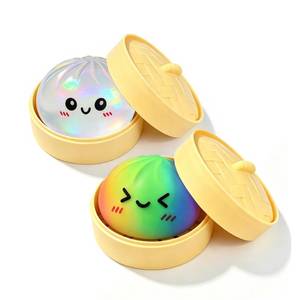 lot 3595 image: Tansix Colorful Blue and Pink Dumpling Squishies New Mystery Glitter Squishies Dumpling with Box Stress Relief Balls Sensory Toys Desk Squeeze Toys Gift(2PCS)