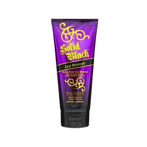 lot 3596 image: Millennium Tanning Solid Black Leg Bronzer Ultra Dark Tanning Lotion with Aloe Vera, Cellulite Fighters &amp Hair Growth Inhibitors (6.78 oz)