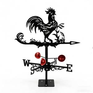 lot 3618 image: Qivine Rooster Weather Vane Roof Mount, Metal Weathervane Chicken Wind Vane Wind Direction Indicators Weather Vane Ornament for Shed Farmhouse Yard Patio Decor