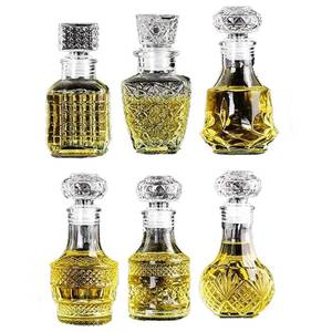 lot 3634 image: JQWIN AlifordGlass Mini Glass Bottles with 6 Different Shapes Can be Used for Self-Made juicing, Wine Bottles or Whiskey Decanter