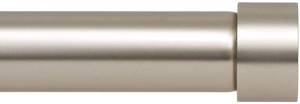 lot 3648 image: Ivilon Side Window Curtain Rod - End Cap Style Design 1 Inch Pole. 16 to 28 Inch Color Satin Nickel