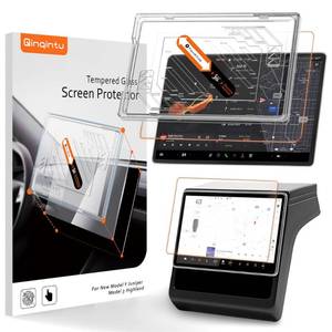 lot 3654 image: For Tesla Model Y Juniper & Model 3 Highland Matte 15.4 & 8 Screen Protector No Glare & Fingerprint 9H Tempered Glass Alignment Kit for Tesla Model 3 Model Y Juniper Accessories