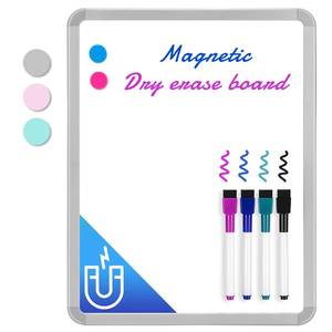 lot 3655 image: VUSIGN Small White Board Dry Erase, 14 x 11 Magnetic Dry Erase Board, Mini Whiteboard with Markers for Students, Fridge, Wall, Locker