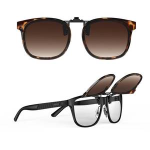 lot 3660 image: Goiteia Oversized Polarized Clip on Sunglasses Women,Extra Large Clip-on Sunglasses for Glasses,Stylish Framed to Conceal Glasses,UV400 Protection
