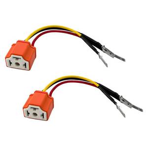 lot 3669 image: Rdxcv 2 PCS H4 HB2 9003 Wiring Harness Headlight Socket, 16AWG Heavy Duty Ceramic Headlight Connector with 3 Adapter, Pigtail Female Plug Wiring Harness Socket for Car Truck Boat