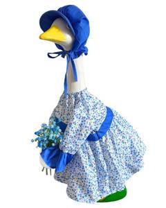 lot 3697 image: GigaCircle Summer Porch Goose Lady Outfits with Artificial Flowers - 23 Floral Dress Lawn Geese Clothes with Hat, Cute Porch Goose Spring Outfits for Patio Garden Decor, Best Gift for Mom Grandma