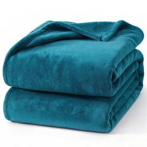 lot 3757 image: Hansleep Fleece Blanket Twin Size Teal, Soft Cozy Twin Blanket, Fuzzy Flannel Blanket for Bed, Sofa, Couch, Travel, Camping, Teal, 60x80 Inches