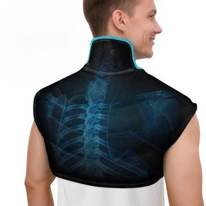 lot 3758 image: Comfytemp Large Ice Pack for Neck Shoulders Upper Back Pain Relief with Straps, Reusable Gel Ice Wrap Hot Cold Compress Therapy Recovery for Upper Back, Cervical Injuries, Rotator Cuff (Large, Black)