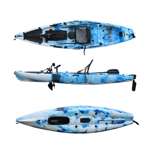 lot 1022 image: 11.8ft Pedal Fishing Kayak - VK-25 TAM - Fin Style Pedal Drive System - 440lb Capacity- Army Green