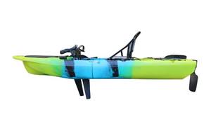 lot 1061 image: 9.4ft Modular Kayak- VK-38 CROON Single- 2-Piece Portable Design- Flap Drive- Apple Green