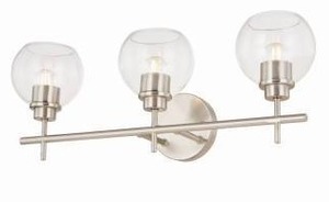 lot 15233 image: Becki Owens Clear Glass 3-Light Bath Light Bar