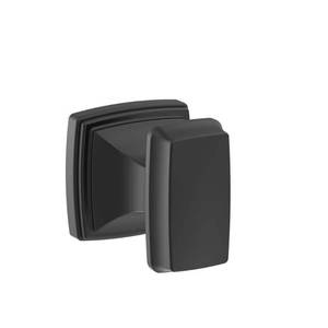 lot 15262 image: Amerock Revitalize Matte Black Traditional Single Robe Hook, 3 Pack