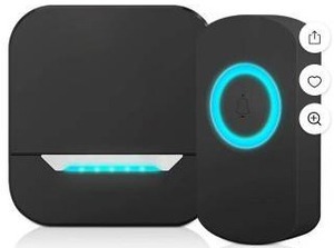 lot 15284 image: Wireless Doorbell Chime Kit, Black