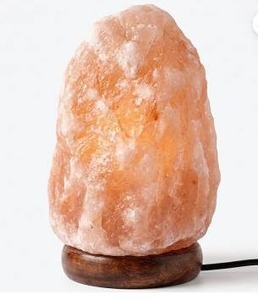 lot 15316 image: Himalayan Salt Lamp with Wood Base