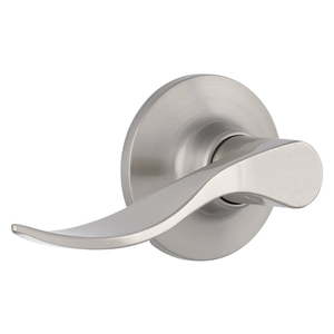 lot 15318 image: Miseno Mlk4011 Torry Wave Passage Door Lever Set - Nickel, 3 Pack