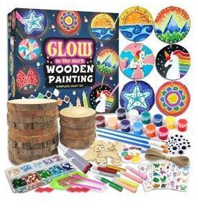 lot 15324 image: klmars Kids Wooden Painting Kit-Glow in The Dark-Arts & Crafts