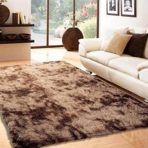 lot 15336 image: Yancorp 3x5 Shag Area Rug Soft Fluffy Non-Slip Khaki Tie-Dyed Plush Carpet