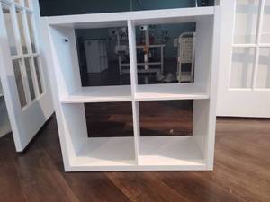 lot 1023 image: White 4-Cube Storage Organizer Shelf 30x13x30 in Located in Basement