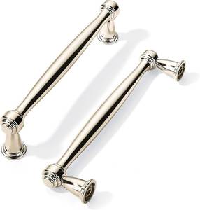 lot 4379 image: khtumeware 10 Pack Polished Nickel Cabinet Pulls 3-12 Inch(89mm) Hole Centers Cabinet Pulls Kitchen Cabinet Hardware for Cupboard Drawer Handles Dresser Pulls