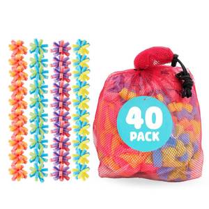 lot 4388 image: Chuckle & Roar - Reusable Sponge Balls - Eco-Friendly Water Balloon Alternative - Less Mess Family Outdoor Fun - Perfect for Preschool and Up - Multicolor 40 Pack with Storage Bag
