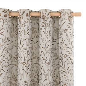 lot 4393 image: BGment Brown Fall Curtains for Living Room - Linen Jacquard Leaf Floral Botanical Branch Vintage Cottage Core Light Filtering French Country Scandi Style Decor Window Drapes, 2 Panels, 52 x 84 Inch