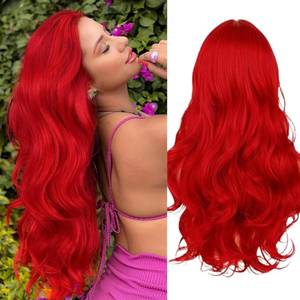 lot 4428 image: Daiaces Red Wig for Women 26 inch Long Red Wig Middle Part Wig Natural Looking Hair Replacement Wig for Daily Party Use Cosplay Costume Halloween