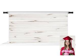 lot 4449 image: Kate 20x10ft White Wood Backdrop Horizontal Wood Texture Backgrounds Party Decoration Backdrops Studio Photo Props Backgrounds