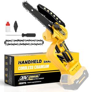 lot 4463 image: Mini Chainsaw Compatible with 20V Battery,Cordless Pruning Chainsaw with Security Lock & Replacement Chain, Battery Powered Mini Chainsaw for Wood CuttingTree TrimmingCamping(Battery not Included)