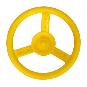 lot 4515 image: Mountable Steering Wheel Attachment, Plastic Pirate Ship Wheel 26.5cm, IndoorOutdoor Panel or Frame Accessory, Free-Spinning, Includes Screw and Cap, Yellow